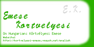 emese kortvelyesi business card